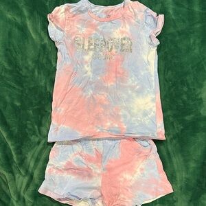 Dreamy Tie-Dye Pajama Set - Pink and Blue